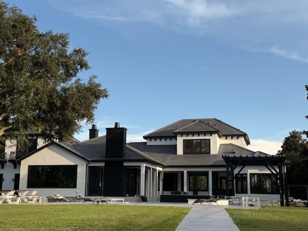 Second completed rear view of the Westchase home exterior