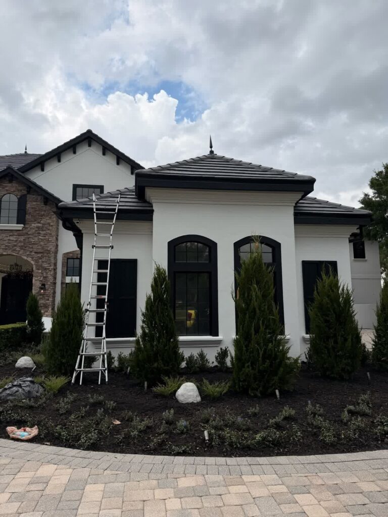 Another documented stage of the Westchase home exterior